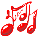 Music Red Icon 128x128 png